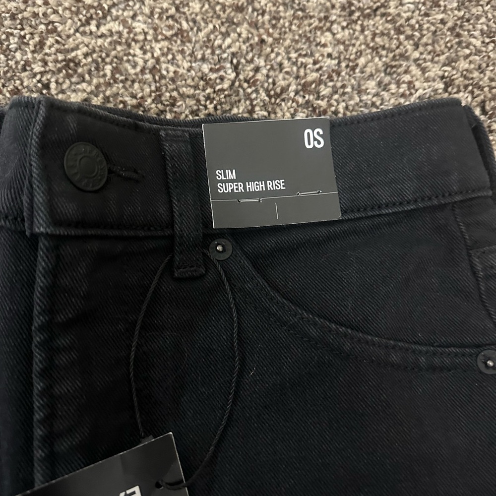 Express Black Super High Rise Slim Jeans sparkle